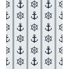 Blue & White Nautical Pattern Wallpaper