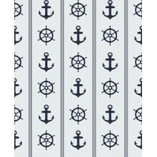 Blue & White Nautical Pattern Wallpaper