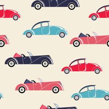 Retro Car Pattern Wallpaper