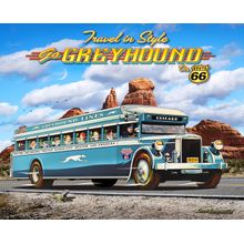 Greyhound Bus On Route 66 Wall Mural