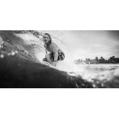 Surfer Rides The Wave In The Ocean Wall Mural