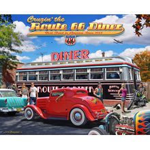 Cruzin' the Route 66 Diner Wall Mural
