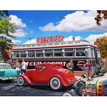 Cruzin' the Route 66 Diner (No Text) Wall Mural