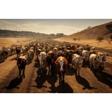 Serene Harmony Of A Cattle Herd Wall Mural