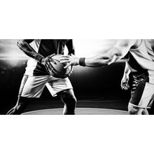 Basketball Players In Action Wall Mural