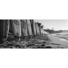 Surfboards On A Sandy Beach Wall Mural