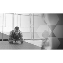 Workout Planks On A Gym Floor Wall Mural