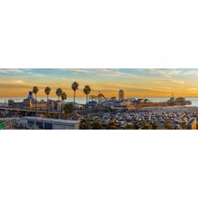 Santa Monica Pier At Sunset Wall Mural