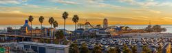 Santa Monica Pier At Sunset Wall Mural