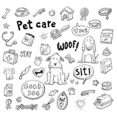 Doggy Doodle Set Wallpaper