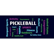 Pickleball Word Collage Wall Mural