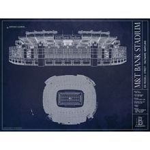 M&T Bank Stadium Blueprint Wall Mural