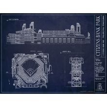 Citizens Bank Park Blueprint Wall Mural