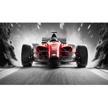 Race Car Burning Rubber Wall Mural