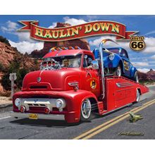 Haulin' Down Route 66 Wall Mural