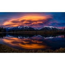 Chinook Clouds Over Grotto Mountain Wall Mural