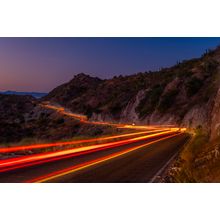 Car lights On Baja California Highway Wall Mural