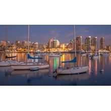 San Diego Skyline From The Harbor Wall Mural