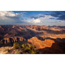 Views Of Grand Canyon Under Cloudy Skies Wall Mural