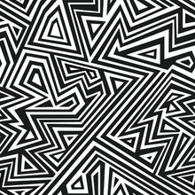 Crazy Zigzags Pattern Wallpaper