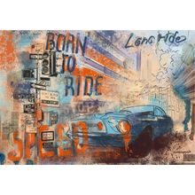 Born To Ride Graffiti Wall Mural