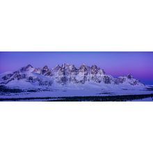 Ramparts Mountain In Winter At Sunset Wall Mural