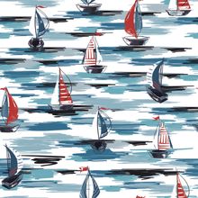 Vintage Sailboat Regatta Pattern Wallpaper