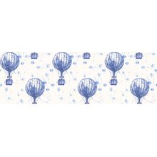 Hot Air Ballooons Cobalt Pattern Wallpaper