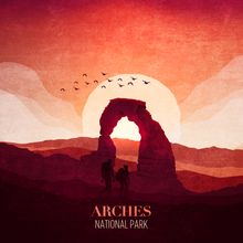 Arches National Park Graphic Wall Mural