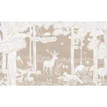 Monochrome Forest - Brown Wall Mural