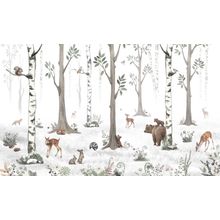 White Forest Wall Mural