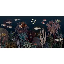 Roaring Reef Blue Wall Mural