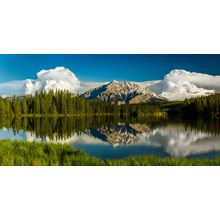 Cascade Mountain Reflected In Carrot Creek Pond Wall Mural