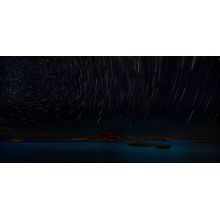 Stars Trails Above Danzante Island Wall Mural