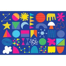 Space Shapes Wall Mural