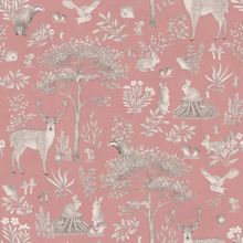 Fantastic Forest - Vintage Pink Wallpaper