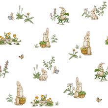 Rabbit Family Pattern Wallpaper