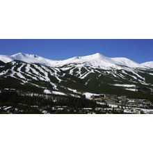 Ski Resort In Front Of Breckenridge Mountain Range Wall Mural