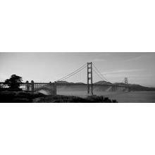 Black And White Golden Gate Bridge Wall Mural