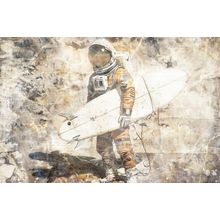 Surfing Astronaut Wall Mural