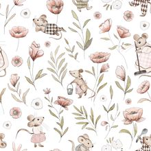 Merry Mice Pattern Wallpaper