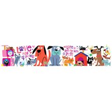 Love Has 4 Paws Panoramic Wall Mural