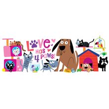 Love Has 4 Paws Wall Mural