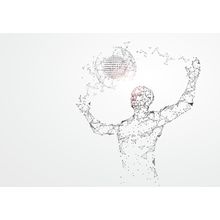 Artificial Intelligence (AI) Network Connection Wall Mural