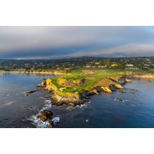 Aerial View Of Pebble Beach 7th Hole Green Wall Mural