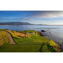 Pebble Beach 7th Hole With Calm Ocean Wall Mural