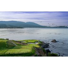 Early Morning Light On The 7th Hole, Pebble Beach Wall Mural