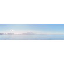 Tranquil Seascape With Mountains In Background, St. Kitts Wall Mural