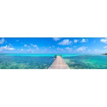 Wooden Pier Over The Sea Panoramic Wall Mural