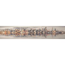 Panoramic View Of Lower Manhattan Skyline Wall Mural